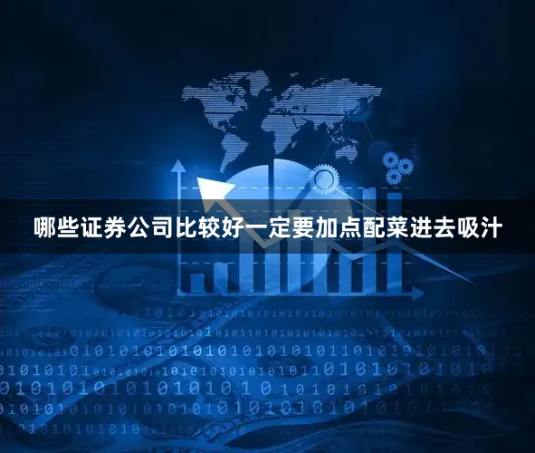 哪些证券公司比较好一定要加点配菜进去吸汁